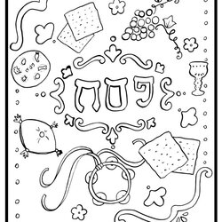 New Coloring Page Passover Shalom