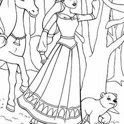 Marvelous Kids Page Barbie Coloring Pages For