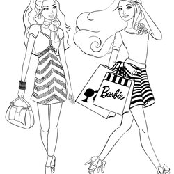Spiffing Barbie Coloring Pages Print For Free Pictures