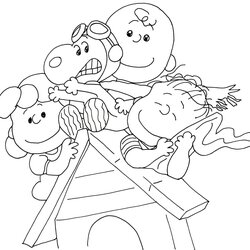 Marvelous The Peanuts Movie Coloring Pages At Free Printable Charlie Brown Snoopy Color