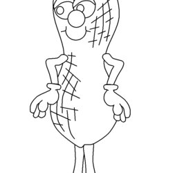 Terrific Peanuts Coloring Page Home Pages Peanut Mr Fruit Template Popular Colouring Advertisement