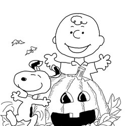 Best Image Of Peanuts Coloring Pages Halloween