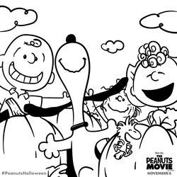 High Quality Peanuts Characters At Free Download Coloring Pages Halloween Movie Snoopy Charlie Brown