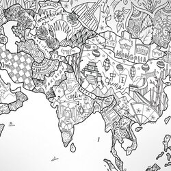 Great Coloring Map Adult World To Color In Maps En
