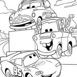 Tremendous Mater Coloring Pages At Free Printable Cars Tow Print Kids Lightning Color Disney Cartoons Boys