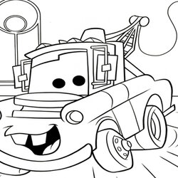 Splendid Mater From Cars Coloring Pages Color Kids Print