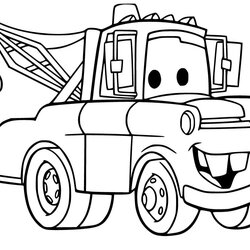 Marvelous Mater From Cars Coloring Page Free Printable Pages For Kids