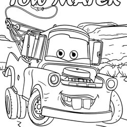 The Highest Quality Mater Coloring Pages Printable Word Searches Tow Free Sheet