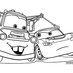 Superlative Mater Coloring Pages At Free Printable Color Disney Awesome