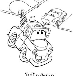 Mater From Cars Coloring Pages Printable Tow Disney