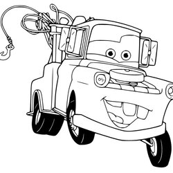 Admirable Mater From Cars Coloring Page Free Printable Pages For Kids Sir Tow