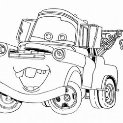 Worthy Disney Cars Mater Coloring Pages