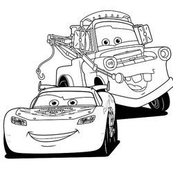 Out Of This World Lightning And Tow Mater Coloring Pages Color Luna