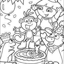 Matchless Free Printable Happy Birthday Coloring Pages For Kids