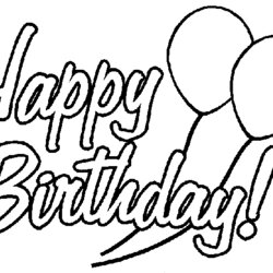 High Quality Happy Birthday Coloring Pages For Kids Printable