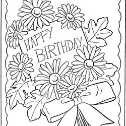 Great Free Printable Happy Birthday Coloring Pages Card Print
