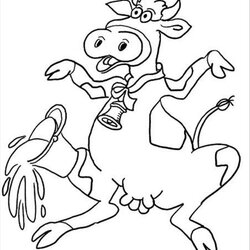 Marvelous Printable Cow Coloring Pages Home Cattle Cartoon Illustration Color Animals Online Drawing Popular