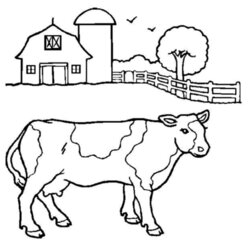 Brilliant Cute Cow Animal Coloring Books For Kids Drawing Pages Printable Farm Print