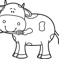 Great Free Animal Cow Coloring Pages For Kids Cute Print