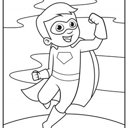 Cool Superhero Coloring Pages Free Draw