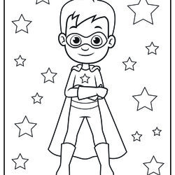 Swell Printable Coloring Pages Superhero