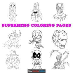 Terrific Superhero Character Coloring Pages For Kids Printable Easy Sheets Featured Image