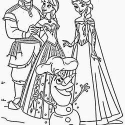 Superb Free Kids Printable Frozen Coloring Pages Elsa Anna Olaf Disney Toddlers Colouring Sven Cub