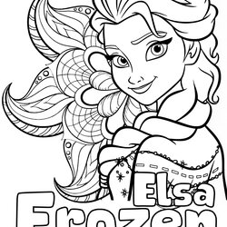 Excellent Princess Elsa Frozen Coloring Pages
