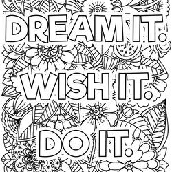 Superior Motivational Printable Colouring Pages For Adults Download