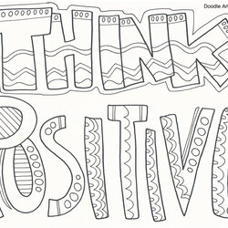 Superlative Motivational Coloring Pages At Free Download Quotes Words Printable Attitude Gratitude Positive