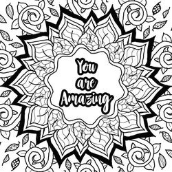 Terrific Free Printable Inspirational Coloring Pages Adults Students