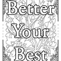 Matchless Better Your Best Motivational Coloring Page Mama Likes This