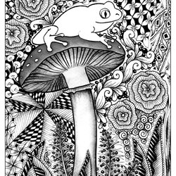 Magnificent Printable Coloring Pages For Adults Free Designs Adult Quote Frog