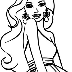 Marvelous Barbie Coloring Pages Free Download On