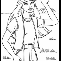 Worthy Free Coloring Pages Barbie
