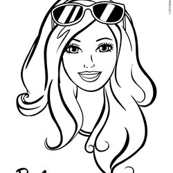 Swell Easy Printable Barbie Coloring Pages