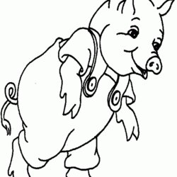 Outstanding Free Printable Pig Coloring Pages For Kids Baby Cute Template Outline Drawing Color Print