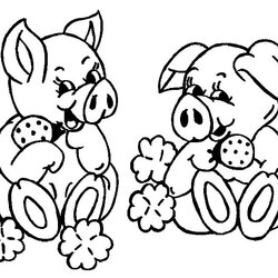 The Highest Quality Lovely Pig Coloring Page Free Printable Pages For Kids Pigs Two Cute