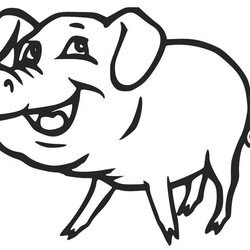Super Free Printable Pig Coloring Pages For Kids Cute Para Clip Vector