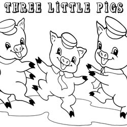 Fantastic Three Little Pigs Coloring Pages For Preschool Fun Learning Printable Preschoolers Drawing Story