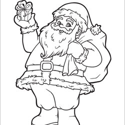 Smashing Free Coloring Pages Christmas Printable Page Santa