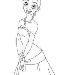 Eminent Princess Coloring Pages Frog Printable Disney Color Recommended