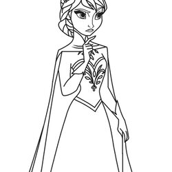 Admirable Free Printable Elsa Coloring Pages For Kids Princess