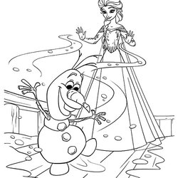 Very Good Free Printable Elsa Coloring Pages For Kids Best Olaf Queen Snow Color Anna Princess Frozen Print