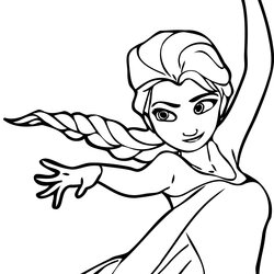 High Quality Free Printable Elsa Coloring Pages For Kids Best