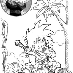 Brilliant Dragon Ball Coloring Pages Dent