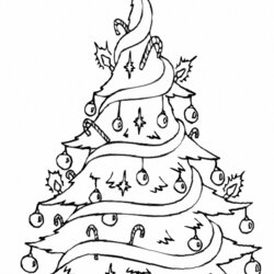 Admirable Coloring Pages Of Christmas Trees Printable Com Tree Holiday Print