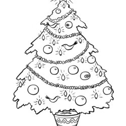 Exceptional Christmas Tree Coloring Pages Printable Printing Help Print