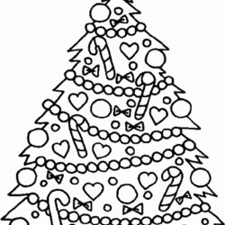 Cool Traceable Christmas Tree Coloring Home Pages Kids Trees Easy Presents Color Print Big Printable