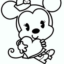 Marvelous Cute Disney Coloring Pages At Free Download Easy Kids Baby Puppy Simple Printable Drawings